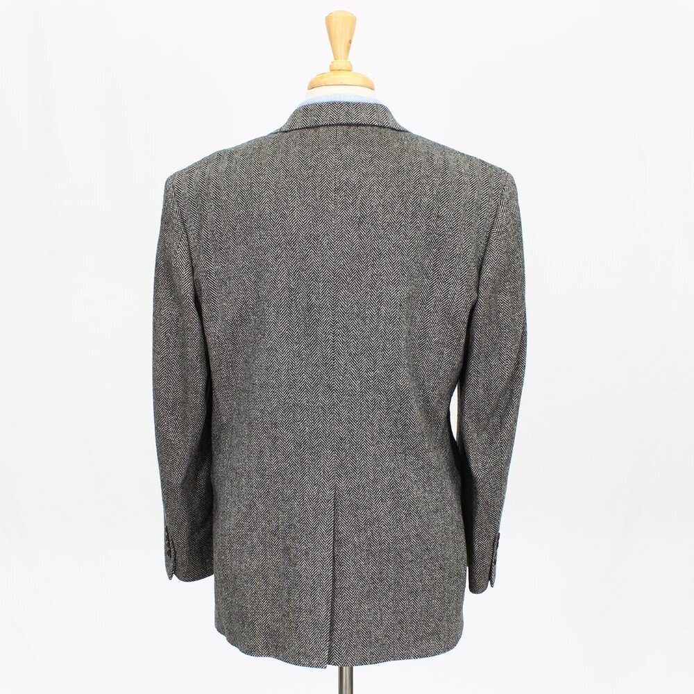 Lands' End 42R Gray HB 2-Button Sport Coat Blazer Jacket O924 - Picture 7 of 11